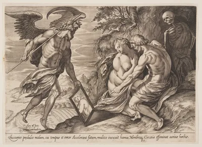 Allegory of Love, Time, and Death — Hieronymus Wierix