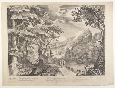 The Disciples on the Way to Emmaus — Nicolaes de Bruyn