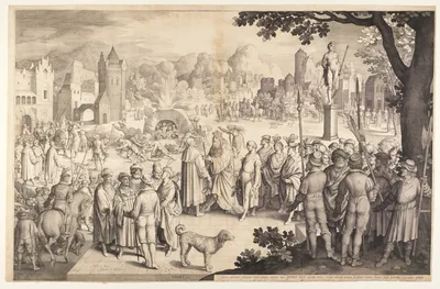 Shadrach, Meshach, and Abednego in the Burning Stove — Nicolaes de Bruyn