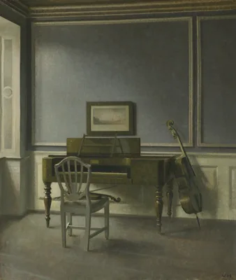 Interior. The Music Room, Strandgade 30 — Vilhelm Hammershøi