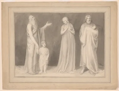 Hannah Presenting Samuel to Eli — John Flaxman Jr.