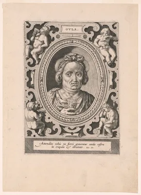 Gula, plate 5 from The Seven Vices — Hieronymus Wierix