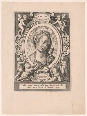 Charitas, plate 3 from The Seven Virtues — Hieronymus Wierix