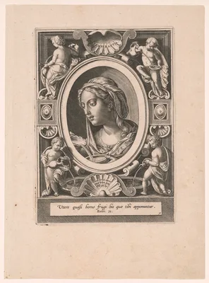 Temperantia, plate 7 from The Seven Virtues — Hieronymus Wierix