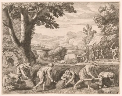 The Harvest, Plate 8 from Pastorales — Claudine Bouzonnet-Stella