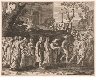 The Wedding Procession, Plate 15 from Pastorales — Claudine Bouzonnet-Stella