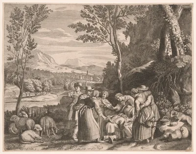 The Slap, Plate 4 from Pastorales — Claudine Bouzonnet-Stella