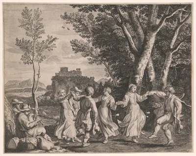 The Dance, Plate 6 from Pastorales — Claudine Bouzonnet-Stella