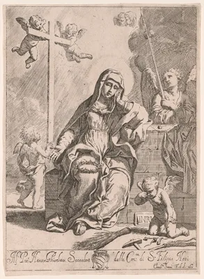 Madonna of Sorrows with Symbols of the Passion — Elisabetta Sirani