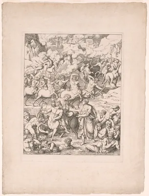 Dante Crosses the Stream of Blood of the Tyrants and Murderers on the Back of Nessus the Centaur — Joseph Anton Koch