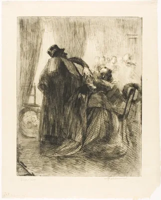 Bereavement, plate five from Woman — Paul-Albert Besnard