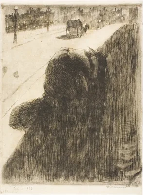 Suicide, plate eleven from Woman — Paul-Albert Besnard