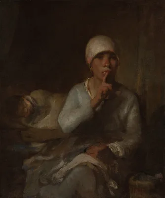 Woman and Child (Silence) — Auguste Boulard, the Elder
