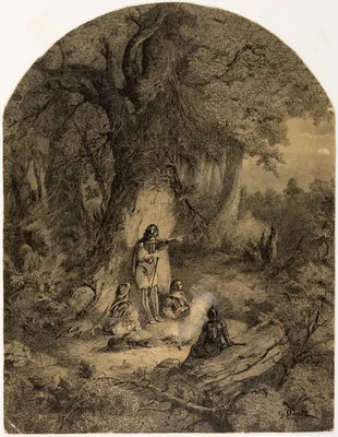 Soldiers under a Tree — Gustave Doré
