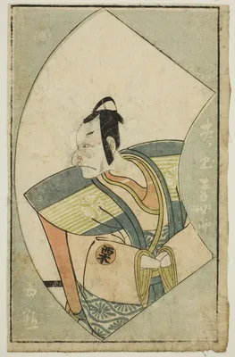 The Actor Matsumoto Koshiro II, from "A Picture Book of Stage Fans (Ehon butai ogi)" — Katsukawa Shunshō