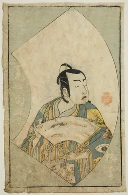 The Actor Onoe Kikugoro I, from "A Picture Book of Stage Fans (Ehon butai ogi)" — Katsukawa Shunshō