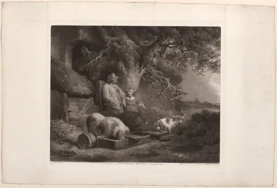 Peasant and Pigs — John Raphael Smith