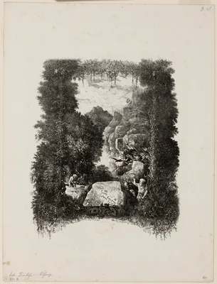 Frontispiece for Fables and Tales by Hippolyte de Thierry-Faletans — Rodolphe Bresdin