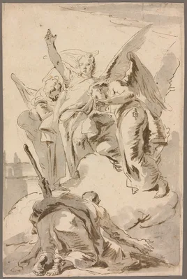 Three Angels Appearing to Abraham — Giovanni Battista Tiepolo