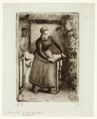 Woman at the Gate — Camille Pissarro