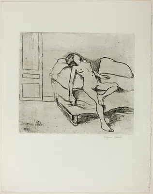 Louise Nude on a Sofa — Suzanne Valadon