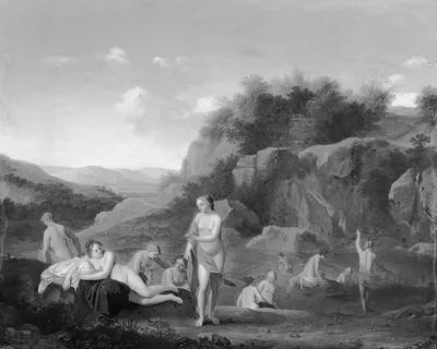 Nymphs Bathing — Dirck van der Lisse