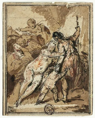 Venus Trying to Retain Adonis — Jacob de Wit