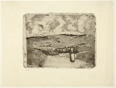 The Woman on the Road — Camille Pissarro