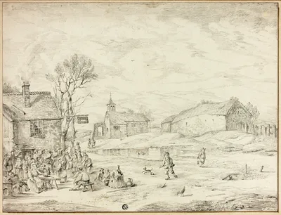 The Passage of a Corps of Troops near a Village — Wilhelm von Kobell