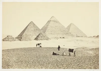 The Pyramids of El Geezeh, from the Southwest — Francis Frith