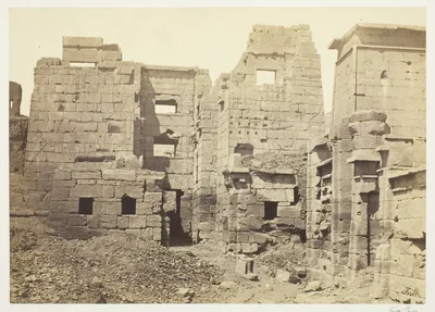 The Temple Palace, Medinet-Haboo — Francis Frith