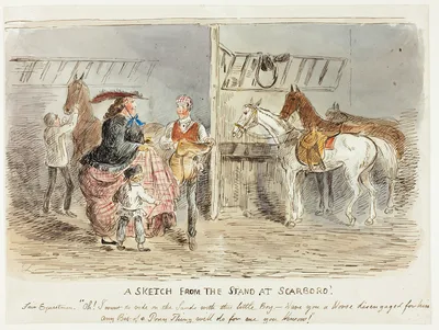 A Sketch from the Stand at Scarboro — John Leech