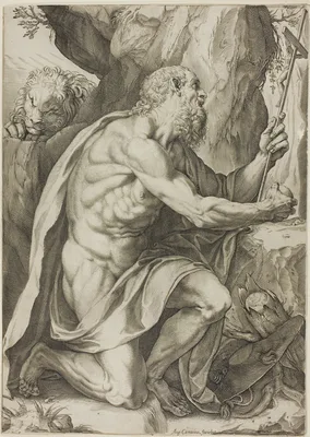 Saint Jerome in Penitence — Agostino Carracci