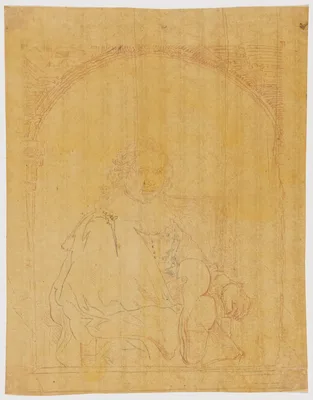 Portrait of a Man in an Armchair, from Collection d'imitations de Dessins d'après les Principaux Maîtres Hollandais et Flamands — Christian Josi