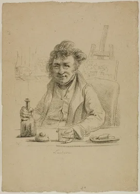 Portrait of Lantara in the Role of Joly, from Le Peintre au Cabaret — Vivant Denon