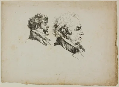 Profile Portrait of the Printers Brunet and Lasteyrie — Vivant Denon