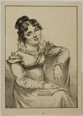 Seated Young Woman Holding an Open Book — Vivant Denon