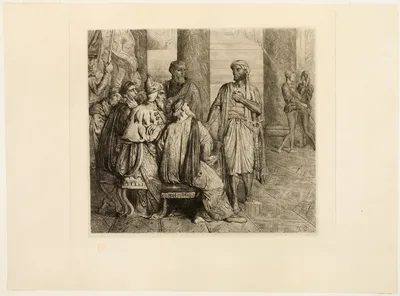 She Lov'd Me for the Dangers, plate three from Othello — Théodore Chassériau