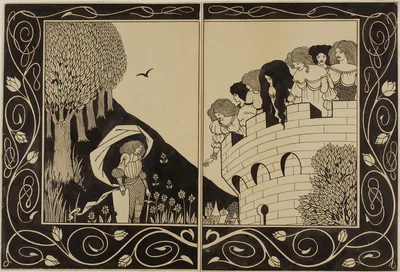 Study for How a Devil in Woman's Likeness Would Have Tempted Sir Bors — Aubrey Beardsley