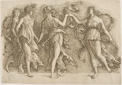 Four Women Dancing — Andrea Mantegna