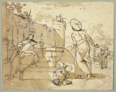 Christ and the Woman of Samaria — Jacob de Wit