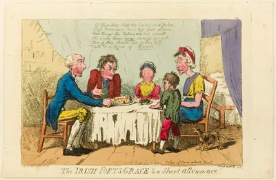 Irish Poets Grace to Short Allowance! — Isaac Cruikshank