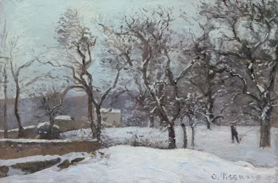 Snow at Louveciennes — Camille Pissarro