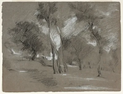 Landscape with Trees — Jean-Baptiste Carpeaux