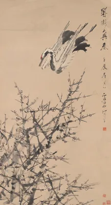 Plum Blossoms, Crane, and Spring — Xu Gu
