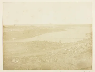 Inner Harbour of Sebastopol, Bridge Connecting the City with the Suburb Fort Nickolas at the Entrance — James Robertson