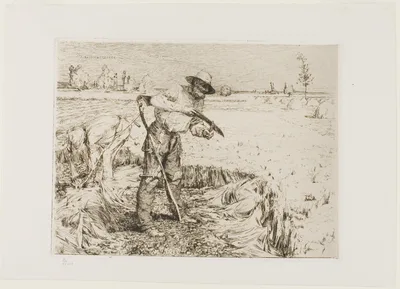 Mower Honing a Scythe — Jules Bastien-Lepage