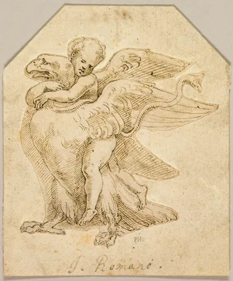 Cupid Astride an Eagle — Giulio Romano