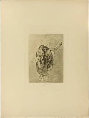 Temptation or the Apple — Félicien Rops