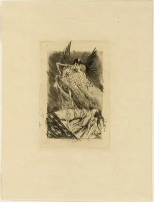 Frontispiece to Les baisers morts — Félicien Rops